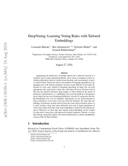 DeepVoting: Learning Voting Rules with Tailored Embeddings