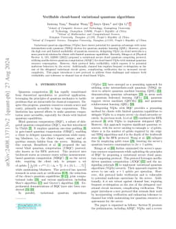 Verifiable cloud-based variational quantum algorithms