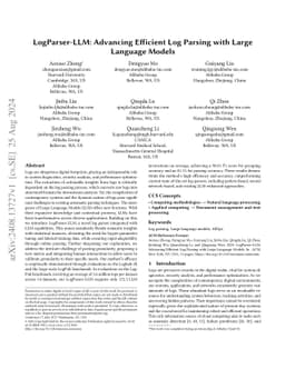 LogParser-LLM: Advancing Efficient Log Parsing with Large Language
  Models