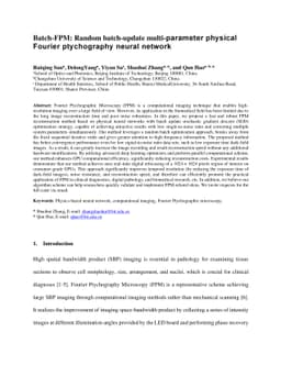 Batch-FPM: Random batch-update multi-parameter physical Fourier
  ptychography neural network