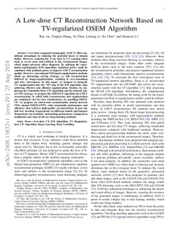 A Low-dose CT Reconstruction Network Based on TV-regularized OSEM
  Algorithm