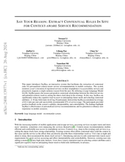 Say Your Reason: Extract Contextual Rules In Situ for Context-aware
  Service Recommendation