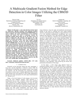 A Multiscale Gradient Fusion Method for Edge Detection in Color Images
  Utilizing the CBM3D Filter