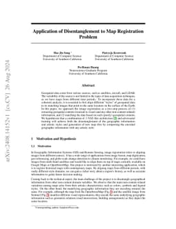 Application of Disentanglement to Map Registration Problem