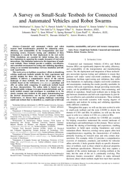 A Survey on Small-Scale Testbeds for Connected and Automated Vehicles
  and Robot Swarms