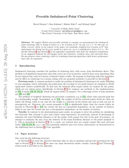 Provable Imbalanced Point Clustering