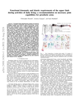 Functional kinematic and kinetic requirements of the upper limb during
  activities of daily living: a recommendation on necessary joint capabilities
  for prosthetic arms