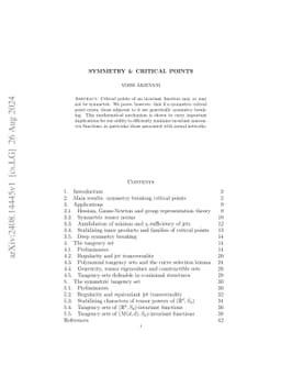 Symmetry & Critical Points