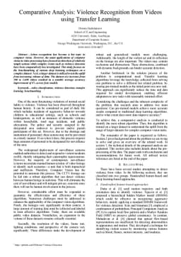 Comparative Analysis: Violence Recognition from Videos using Transfer
  Learning