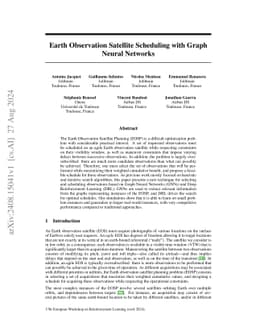 Earth Observation Satellite Scheduling with Graph Neural Networks