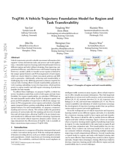 TrajFM: A Vehicle Trajectory Foundation Model for Region and Task
  Transferability