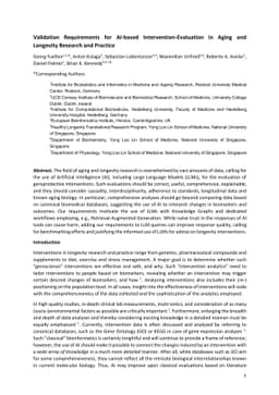 Validation Requirements for AI-based Intervention-Evaluation in Aging
  and Longevity Research and Practice