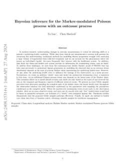 Bayesian inference for the Markov-modulated Poisson process with an
  outcome process
