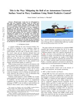 This is the Way: Mitigating the Roll of an Autonomous Uncrewed Surface
  Vessel in Wavy Conditions Using Model Predictive Control