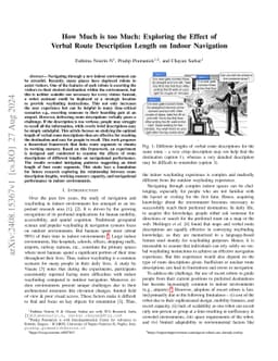 How Much is too Much: Exploring the Effect of Verbal Route Description
  Length on Indoor Navigation