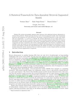 A Statistical Framework for Data-dependent Retrieval-Augmented Models