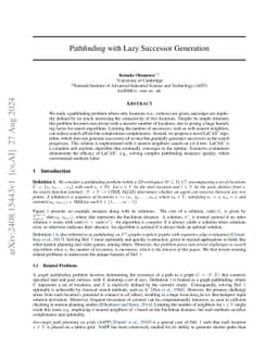 Pathfinding with Lazy Successor Generation