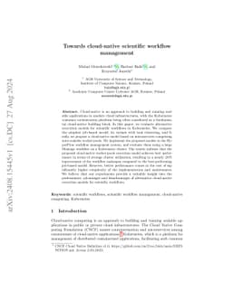 Towards cloud-native scientific workflow management
