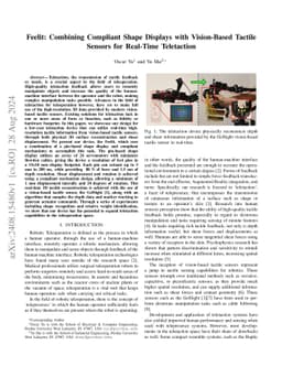 Feelit: Combining Compliant Shape Displays with Vision-Based Tactile
  Sensors for Real-Time Teletaction