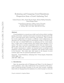 Evaluating and Comparing Crowd Simulations: Perspectives from a Crowd
  Authoring Tool