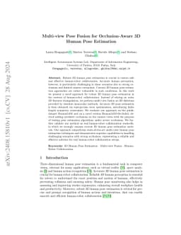 Multi-view Pose Fusion for Occlusion-Aware 3D Human Pose Estimation