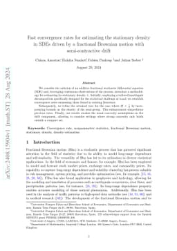 Fast convergence rates for estimating the stationary density in SDEs
  driven by a fractional Brownian motion with semi-contractive drift