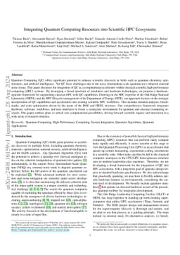 Integrating Quantum Computing Resources into Scientific HPC Ecosystems