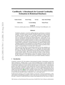 CardBench: A Benchmark for Learned Cardinality Estimation in Relational
  Databases