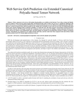 Web Service QoS Prediction via Extended Canonical Polyadic-based Tensor
  Network