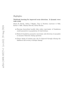 Multitask learning for improved scour detection: A dynamic wave tank
  study