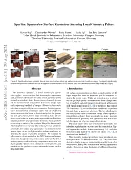 Spurfies: Sparse Surface Reconstruction using Local Geometry Priors