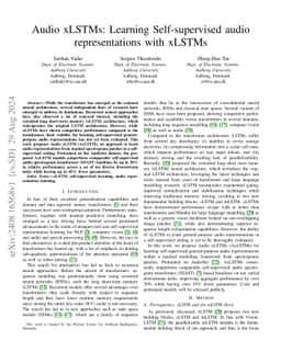 Audio xLSTMs: Learning Self-Supervised Audio Representations with xLSTMs