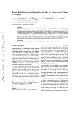 Towards Infusing Auxiliary Knowledge for Distracted Driver Detection