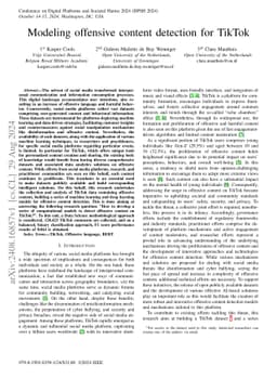 Modeling offensive content detection for TikTok