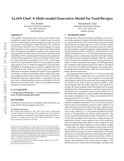 LLaVA-Chef: A Multi-modal Generative Model for Food Recipes