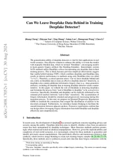 Can We Leave Deepfake Data Behind in Training Deepfake Detector?