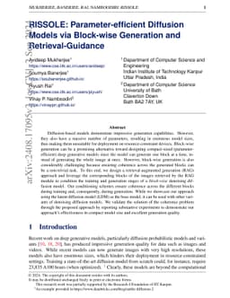 RISSOLE: Parameter-efficient Diffusion Models via Block-wise Generation
  and Retrieval-Guidance
