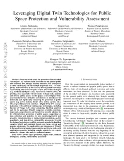 Leveraging Digital Twin Technologies for Public Space Protection and
  Vulnerability Assessment