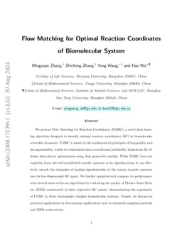 Flow Matching for Optimal Reaction Coordinates of Biomolecular System