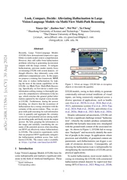 Look, Compare, Decide: Alleviating Hallucination in Large
  Vision-Language Models via Multi-View Multi-Path Reasoning