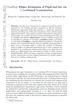CondSeg: Ellipse Estimation of Pupil and Iris via Conditioned
  Segmentation