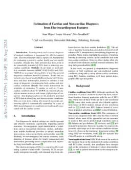 Estimation of Cardiac and Non-cardiac Diagnosis from Electrocardiogram
  Features