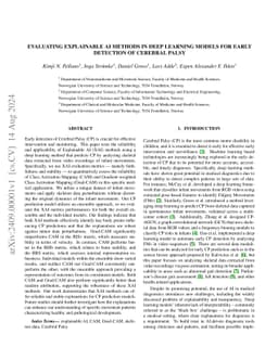 Evaluating Explainable AI Methods in Deep Learning Models for Early
  Detection of Cerebral Palsy