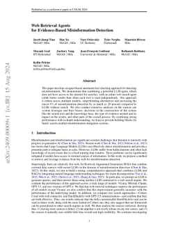 Web Retrieval Agents for Evidence-Based Misinformation Detection