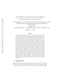 Are LLM-based methods good enough for detecting unfair terms of service?