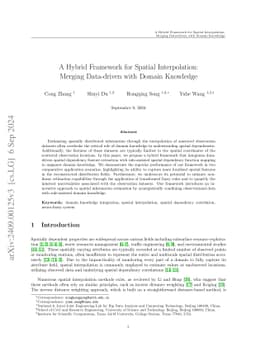 A Hybrid Framework for Spatial Interpolation: Merging Data-driven with
  Domain Knowledge