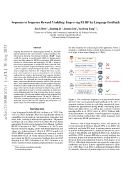 Sequence to Sequence Reward Modeling: Improving RLHF by Language
  Feedback