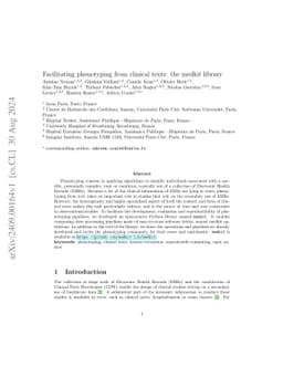 Facilitating phenotyping from clinical texts: the medkit library