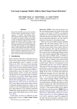 Can Large Language Models Address Open-Target Stance Detection?