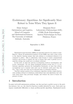 Evolutionary Algorithms Are Significantly More Robust to Noise When They Ignore It
